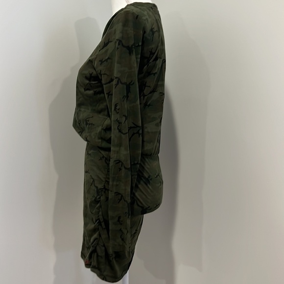 N. Philanthropy | Camo and black long sleeve mini dress | Small - Picture 2 of 5
